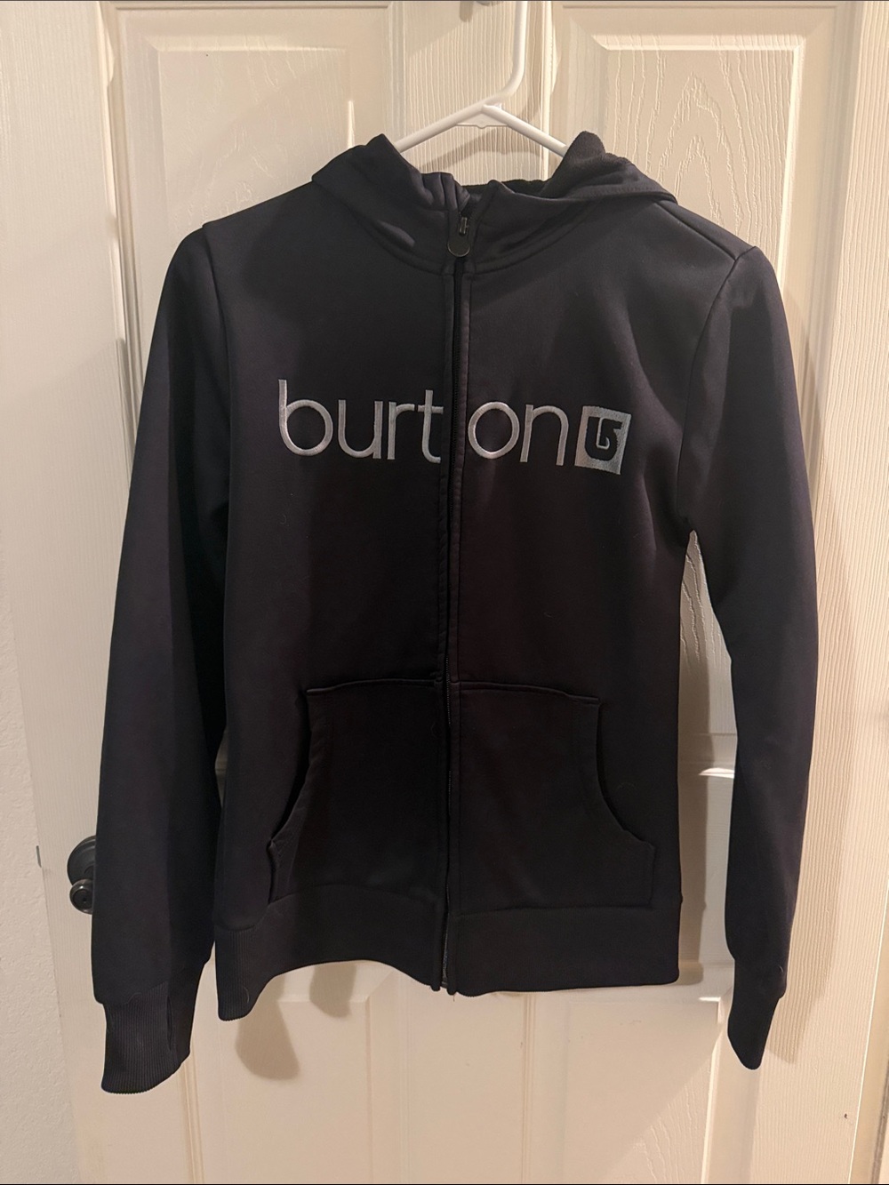 Burton Kids Black Zip Hoodie with Logo